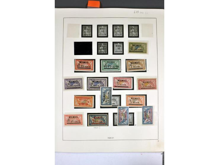 1920/22, umfangreiche ungebrauchte/postfrische und gestempelte Sammlung ab Germania mit u.a. Mi.-Nr. 10(4),11(5), 12(5) und 1
