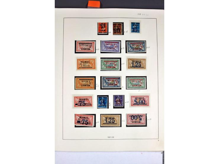 1920/22, umfangreiche ungebrauchte/postfrische und gestempelte Sammlung ab Germania mit u.a. Mi.-Nr. 10(4),11(5), 12(5) und 1