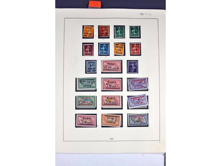 1920/22, umfangreiche ungebrauchte/postfrische und gestempelte Sammlung ab Germania mit u.a. Mi.-Nr. 10(4),11(5), 12(5) und 1