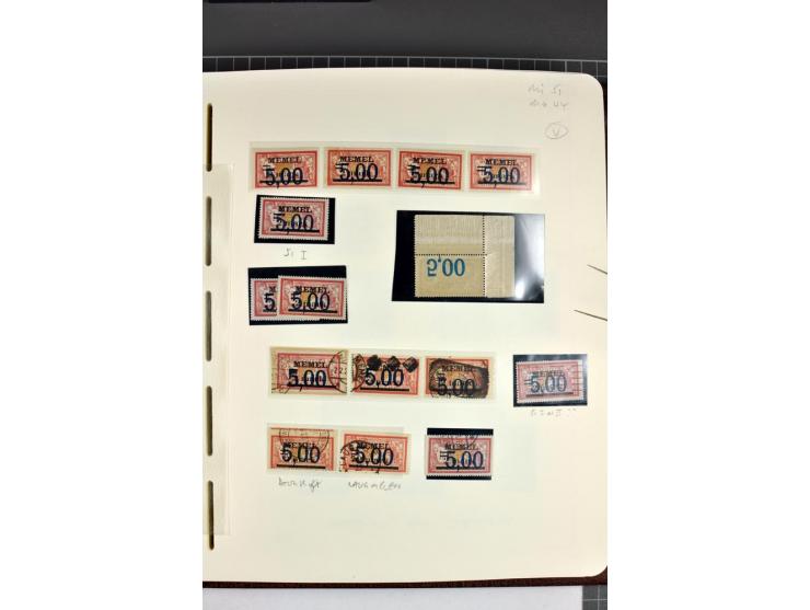 1920/22, umfangreiche ungebrauchte/postfrische und gestempelte Sammlung ab Germania mit u.a. Mi.-Nr. 10(4),11(5), 12(5) und 1