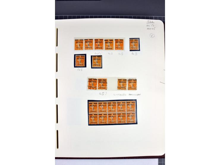 1920/22, umfangreiche ungebrauchte/postfrische und gestempelte Sammlung ab Germania mit u.a. Mi.-Nr. 10(4),11(5), 12(5) und 1