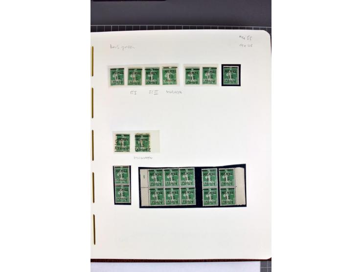 1920/22, umfangreiche ungebrauchte/postfrische und gestempelte Sammlung ab Germania mit u.a. Mi.-Nr. 10(4),11(5), 12(5) und 1