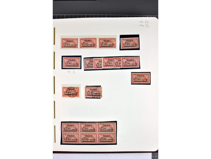 1920/22, umfangreiche ungebrauchte/postfrische und gestempelte Sammlung ab Germania mit u.a. Mi.-Nr. 10(4),11(5), 12(5) und 1