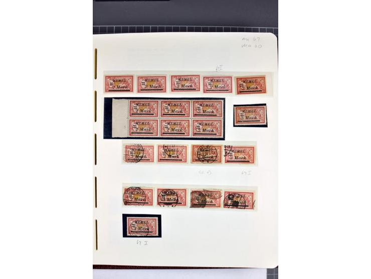 1920/22, umfangreiche ungebrauchte/postfrische und gestempelte Sammlung ab Germania mit u.a. Mi.-Nr. 10(4),11(5), 12(5) und 1