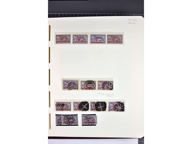 1920/22, umfangreiche ungebrauchte/postfrische und gestempelte Sammlung ab Germania mit u.a. Mi.-Nr. 10(4),11(5), 12(5) und 1