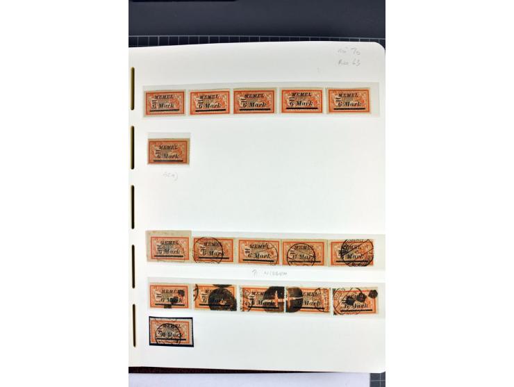 1920/22, umfangreiche ungebrauchte/postfrische und gestempelte Sammlung ab Germania mit u.a. Mi.-Nr. 10(4),11(5), 12(5) und 1