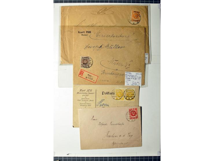 1919/39, umfangreiche Sammlung mit über 120 Briefe und Karten mit vielen Einschreiben, besseren Frankaturen und besonderen Ve