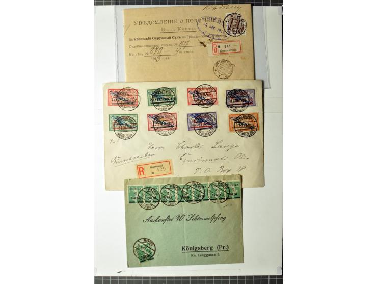 1919/39, umfangreiche Sammlung mit über 120 Briefe und Karten mit vielen Einschreiben, besseren Frankaturen und besonderen Ve