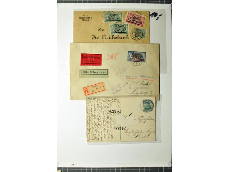 1919/39, umfangreiche Sammlung mit über 120 Briefe und Karten mit vielen Einschreiben, besseren Frankaturen und besonderen Ve