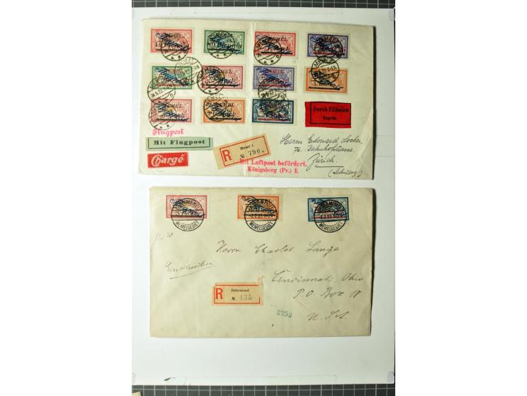 1919/39, umfangreiche Sammlung mit über 120 Briefe und Karten mit vielen Einschreiben, besseren Frankaturen und besonderen Ve
