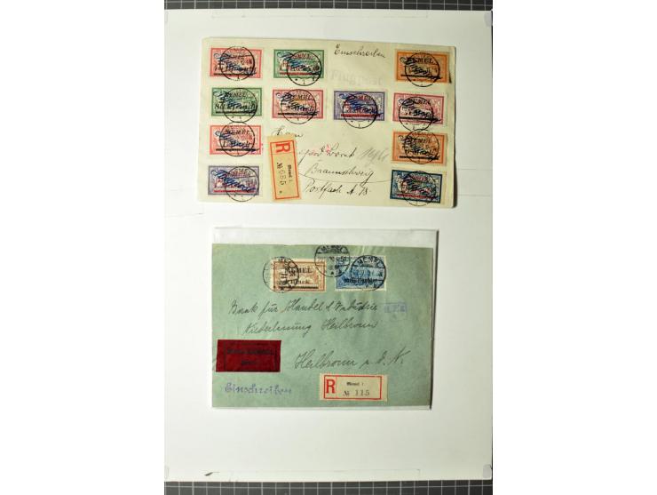 1919/39, umfangreiche Sammlung mit über 120 Briefe und Karten mit vielen Einschreiben, besseren Frankaturen und besonderen Ve