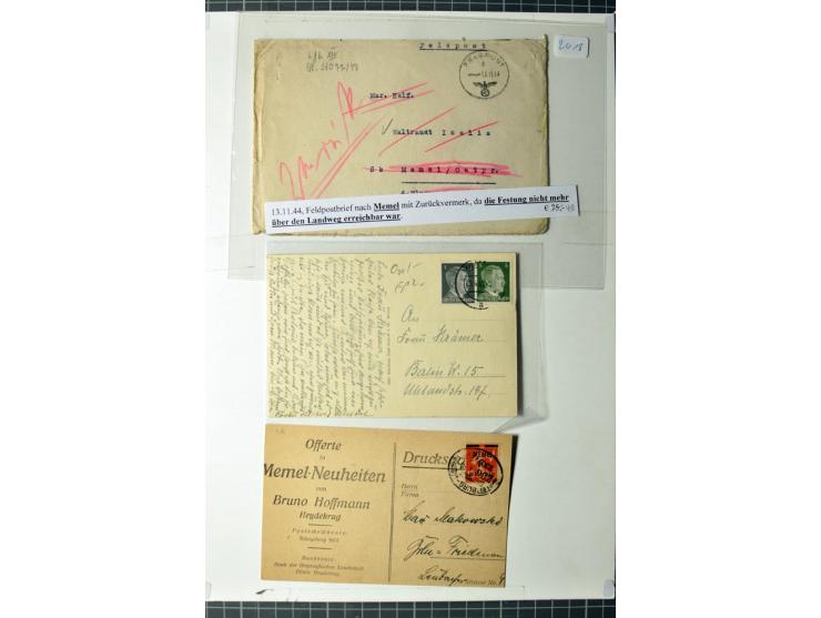 1919/39, umfangreiche Sammlung mit über 120 Briefe und Karten mit vielen Einschreiben, besseren Frankaturen und besonderen Ve
