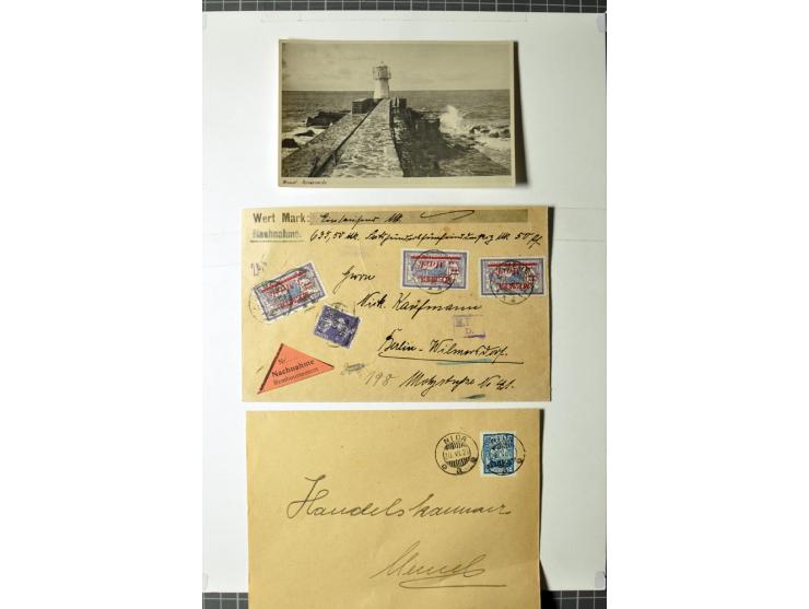 1919/39, umfangreiche Sammlung mit über 120 Briefe und Karten mit vielen Einschreiben, besseren Frankaturen und besonderen Ve