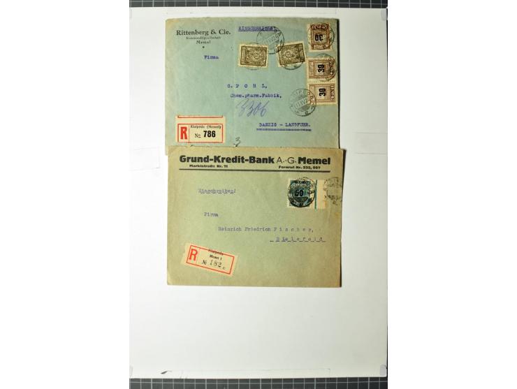 1919/39, umfangreiche Sammlung mit über 120 Briefe und Karten mit vielen Einschreiben, besseren Frankaturen und besonderen Ve