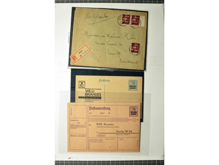 1919/39, umfangreiche Sammlung mit über 120 Briefe und Karten mit vielen Einschreiben, besseren Frankaturen und besonderen Ve