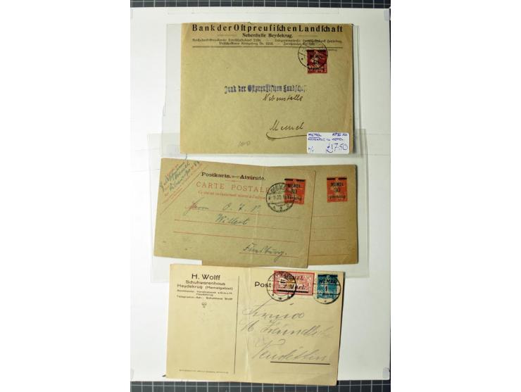 1919/39, umfangreiche Sammlung mit über 120 Briefe und Karten mit vielen Einschreiben, besseren Frankaturen und besonderen Ve