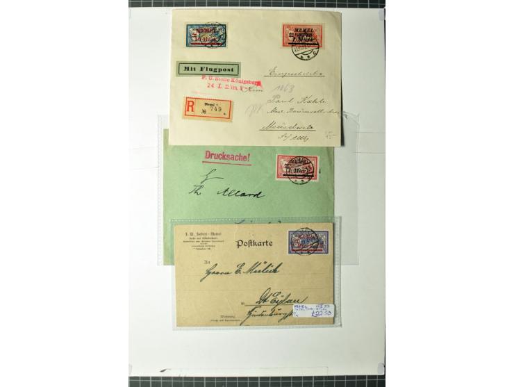 1919/39, umfangreiche Sammlung mit über 120 Briefe und Karten mit vielen Einschreiben, besseren Frankaturen und besonderen Ve