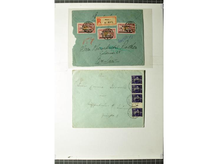 1919/39, umfangreiche Sammlung mit über 120 Briefe und Karten mit vielen Einschreiben, besseren Frankaturen und besonderen Ve