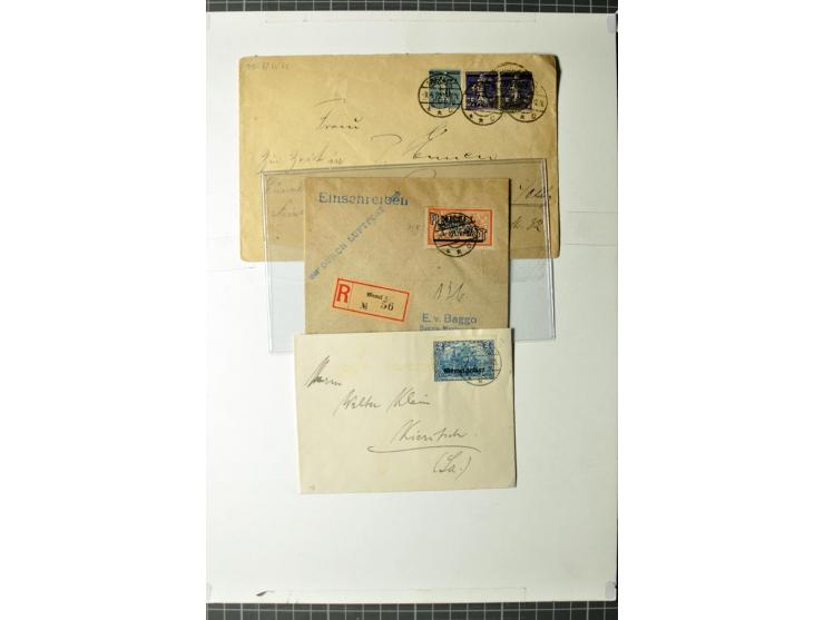 1919/39, umfangreiche Sammlung mit über 120 Briefe und Karten mit vielen Einschreiben, besseren Frankaturen und besonderen Ve