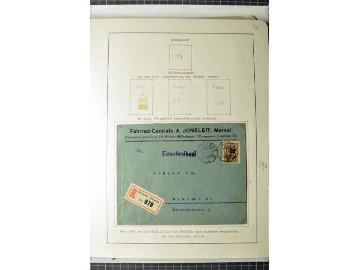 1919/39, umfangreiche Sammlung mit über 120 Briefe und Karten mit vielen Einschreiben, besseren Frankaturen und besonderen Ve