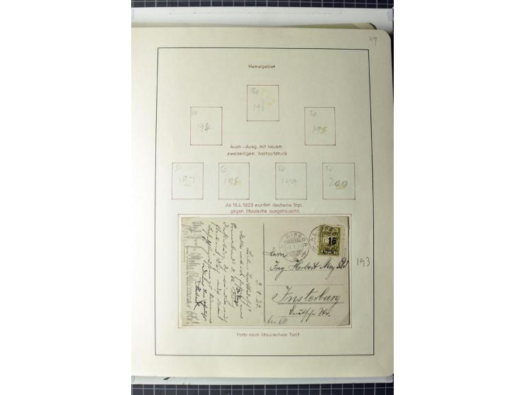 1919/39, umfangreiche Sammlung mit über 120 Briefe und Karten mit vielen Einschreiben, besseren Frankaturen und besonderen Ve
