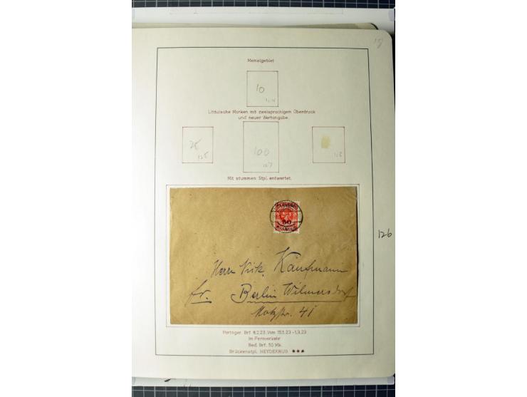 1919/39, umfangreiche Sammlung mit über 120 Briefe und Karten mit vielen Einschreiben, besseren Frankaturen und besonderen Ve