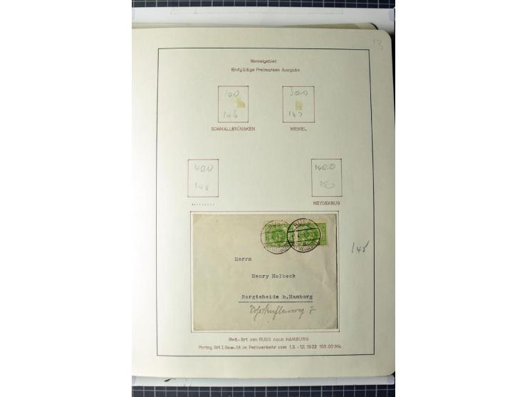 1919/39, umfangreiche Sammlung mit über 120 Briefe und Karten mit vielen Einschreiben, besseren Frankaturen und besonderen Ve