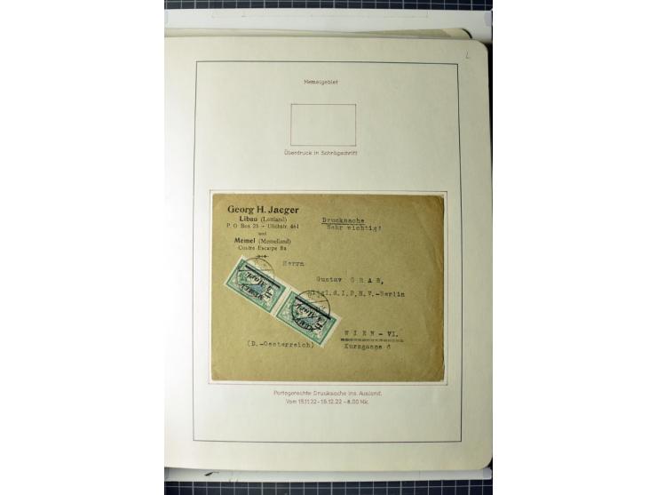 1919/39, umfangreiche Sammlung mit über 120 Briefe und Karten mit vielen Einschreiben, besseren Frankaturen und besonderen Ve