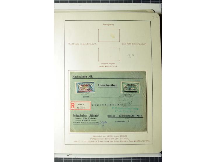 1919/39, umfangreiche Sammlung mit über 120 Briefe und Karten mit vielen Einschreiben, besseren Frankaturen und besonderen Ve