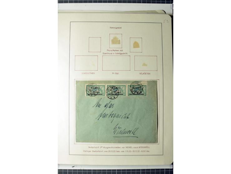 1919/39, umfangreiche Sammlung mit über 120 Briefe und Karten mit vielen Einschreiben, besseren Frankaturen und besonderen Ve