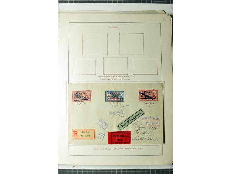 1919/39, umfangreiche Sammlung mit über 120 Briefe und Karten mit vielen Einschreiben, besseren Frankaturen und besonderen Ve