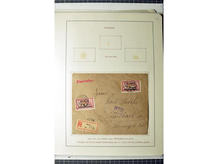 1919/39, umfangreiche Sammlung mit über 120 Briefe und Karten mit vielen Einschreiben, besseren Frankaturen und besonderen Ve