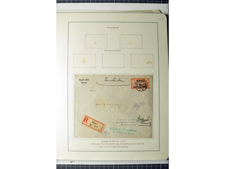 1919/39, umfangreiche Sammlung mit über 120 Briefe und Karten mit vielen Einschreiben, besseren Frankaturen und besonderen Ve