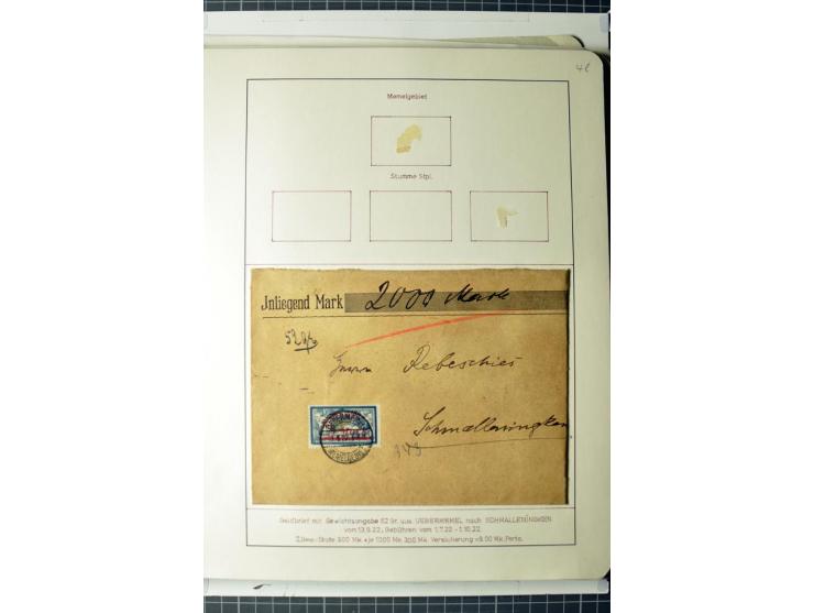 1919/39, umfangreiche Sammlung mit über 120 Briefe und Karten mit vielen Einschreiben, besseren Frankaturen und besonderen Ve