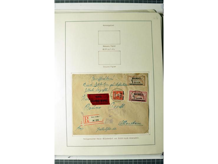 1919/39, umfangreiche Sammlung mit über 120 Briefe und Karten mit vielen Einschreiben, besseren Frankaturen und besonderen Ve