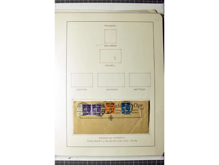 1919/39, umfangreiche Sammlung mit über 120 Briefe und Karten mit vielen Einschreiben, besseren Frankaturen und besonderen Ve