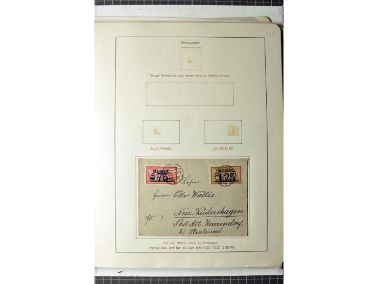 1919/39, umfangreiche Sammlung mit über 120 Briefe und Karten mit vielen Einschreiben, besseren Frankaturen und besonderen Ve