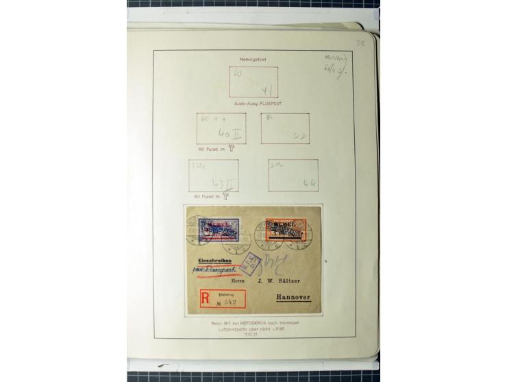 1919/39, umfangreiche Sammlung mit über 120 Briefe und Karten mit vielen Einschreiben, besseren Frankaturen und besonderen Ve