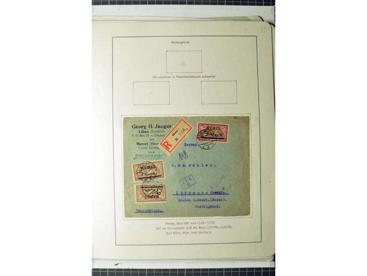 1919/39, umfangreiche Sammlung mit über 120 Briefe und Karten mit vielen Einschreiben, besseren Frankaturen und besonderen Ve