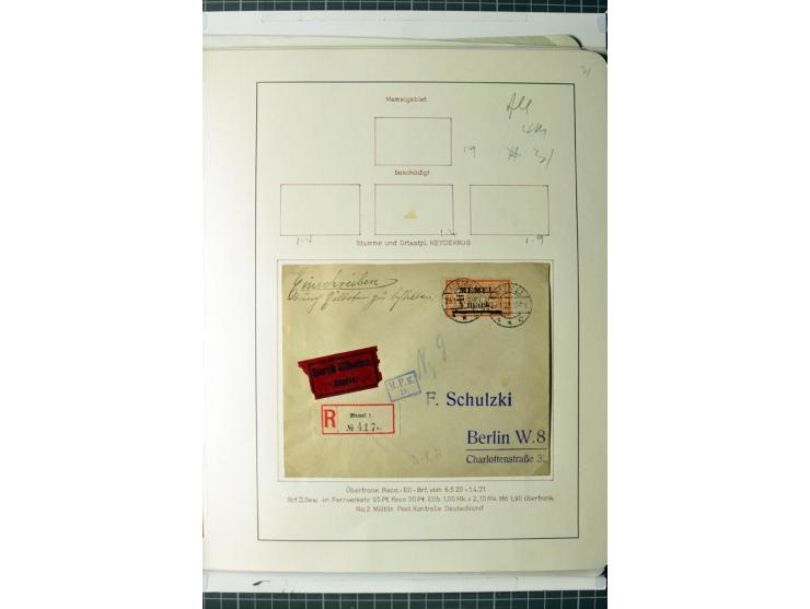 1919/39, umfangreiche Sammlung mit über 120 Briefe und Karten mit vielen Einschreiben, besseren Frankaturen und besonderen Ve