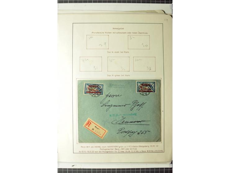 1919/39, umfangreiche Sammlung mit über 120 Briefe und Karten mit vielen Einschreiben, besseren Frankaturen und besonderen Ve