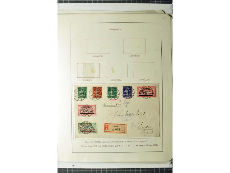 1919/39, umfangreiche Sammlung mit über 120 Briefe und Karten mit vielen Einschreiben, besseren Frankaturen und besonderen Ve