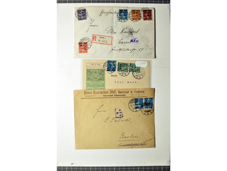 1919/39, umfangreiche Sammlung mit über 120 Briefe und Karten mit vielen Einschreiben, besseren Frankaturen und besonderen Ve