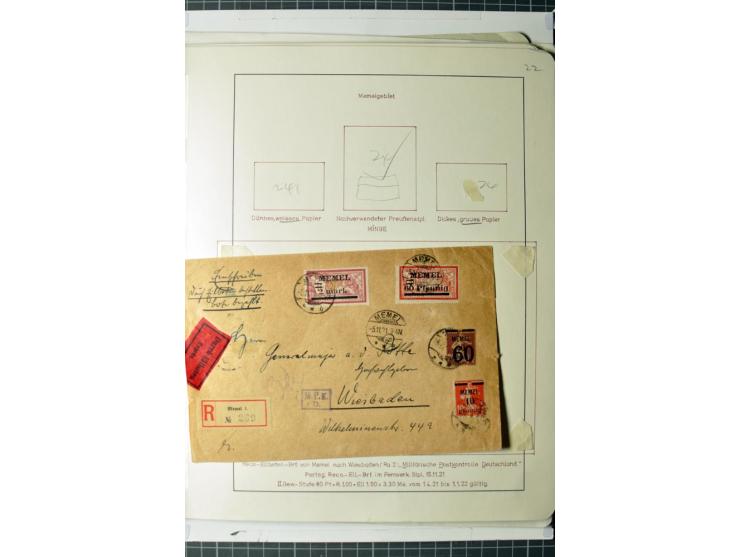 1919/39, umfangreiche Sammlung mit über 120 Briefe und Karten mit vielen Einschreiben, besseren Frankaturen und besonderen Ve