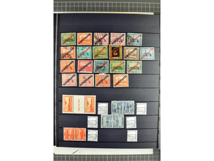 1920/1958, meist postfrische und gestempelte Sammlung inkl. Dienstmarken mit vielen kpl. und besseren Ausgaben, Farben, Aufdr