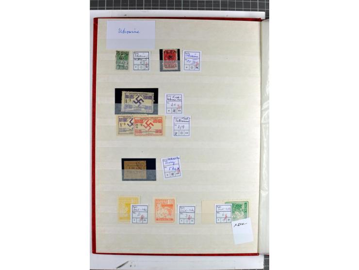 1940/1944, meist postfrischer/ungebrauchter und gestempelter Posten im Steckbuch mit Schwerpunkt Estland, Litauen und Montene