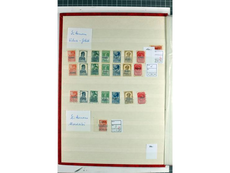 1940/1944, meist postfrischer/ungebrauchter und gestempelter Posten im Steckbuch mit Schwerpunkt Estland, Litauen und Montene
