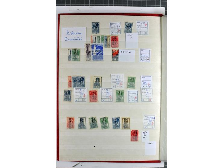 1940/1944, meist postfrischer/ungebrauchter und gestempelter Posten im Steckbuch mit Schwerpunkt Estland, Litauen und Montene