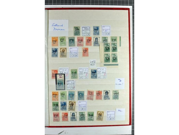 1940/1944, meist postfrischer/ungebrauchter und gestempelter Posten im Steckbuch mit Schwerpunkt Estland, Litauen und Montene