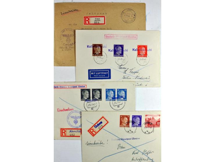  1941/42, ungebrauchte/postfrische und gestempelte Sammlung, dabei Alexanderstadt Mi.-Nr. 5III im Viererblock, Mi.-Nr. 7,10  